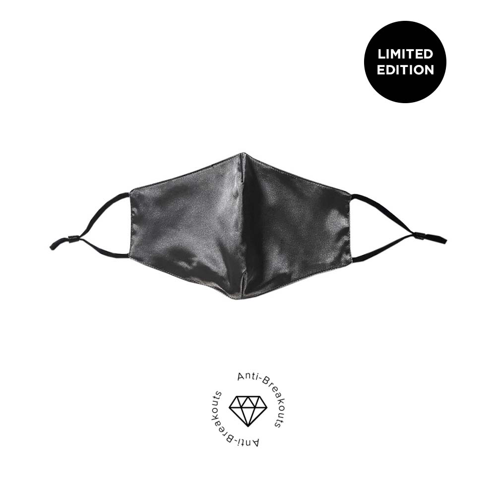 limited edition gunmetal satin face mask and anti-breakouts sticker