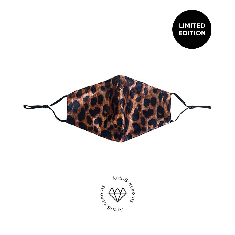 limited edition leopard satin face mask and anti-breakouts sticker