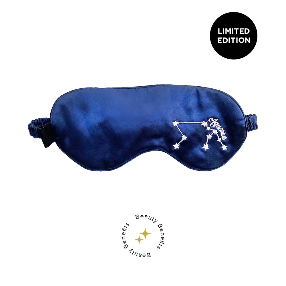 NIGHT Silk Eyemask Aquarius Silk Zodiac Eye Mask -  Limited Edition!